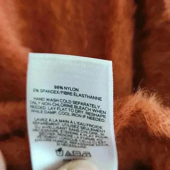 Burnt/rust orange Express fluffy sweater with full sleeves (extremely soft!) - Picture 6 of 6